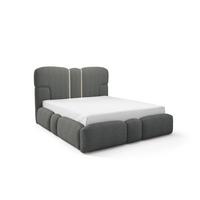 POLSTERBETT Jordan Komplettset - Dunkelgrau, Holzwerkstoff/Textil (140/200cm) - Fun Möbel