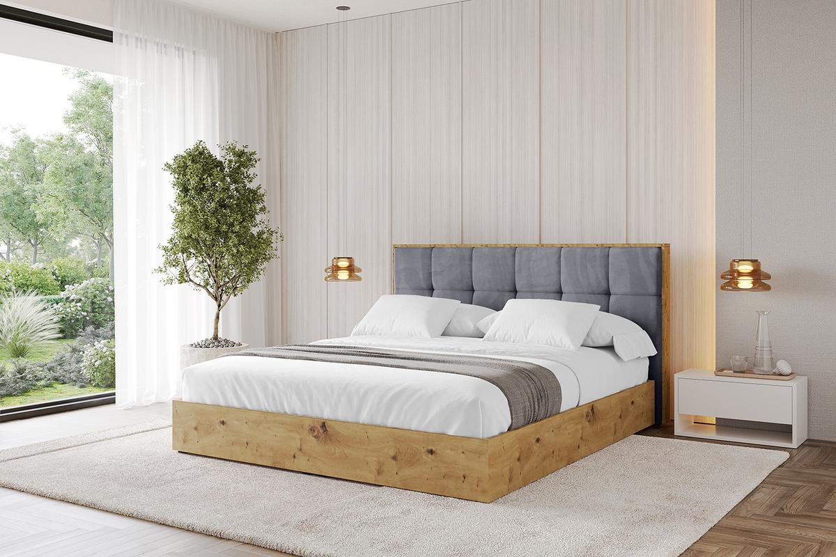POLSTERBETT mit Bettkasten und Lattenrost, Bett mit Matratze H3/H4 - ENZO7 140x200 - Dunkelgrau, Holzwerkstoff/Textil (140/200cm) - ALTDECOR