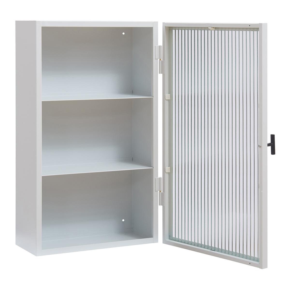 WANDSCHRANK Zundert - Weiß, Glas/Metall (35/60/15cm) - [en.casa]