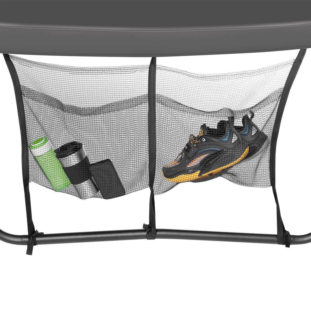 TRAMPOLIN SkyBounce L 366cm schwarz - Schwarz, Metall (366/366/269cm) - Juskys