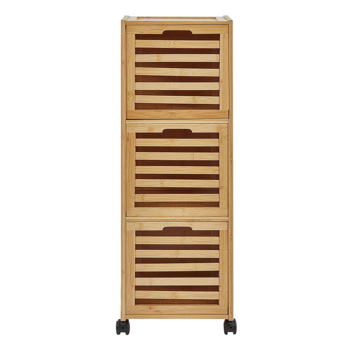 BAD-WANDSCHRANK 32 cm Hellbraun Shawnee - Braun, Holz (32/90/30cm) - Beliani