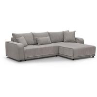 ECKSCHLAFSOFA Primo L cappuccino - Schwarz/Cappuccino, Textil (290/185cm) - Beautysofa
