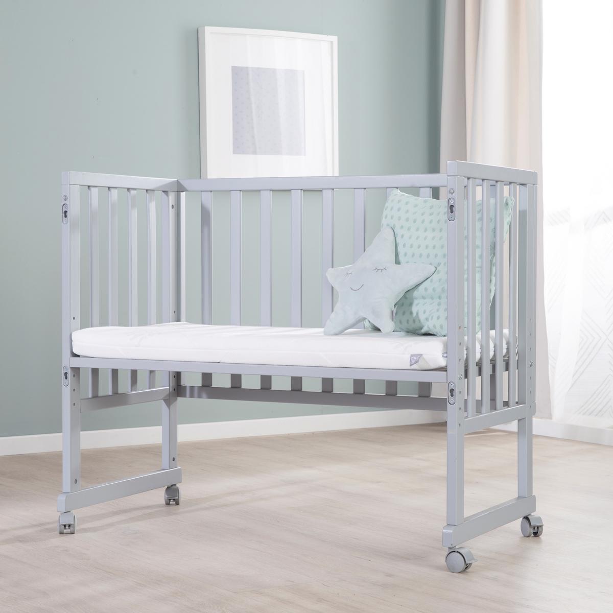 BEISTELLBETT 3in1 Set 90 x 45 cm - Taupe/Hellgrau, Holzwerkstoff (45/90cm) - Roba