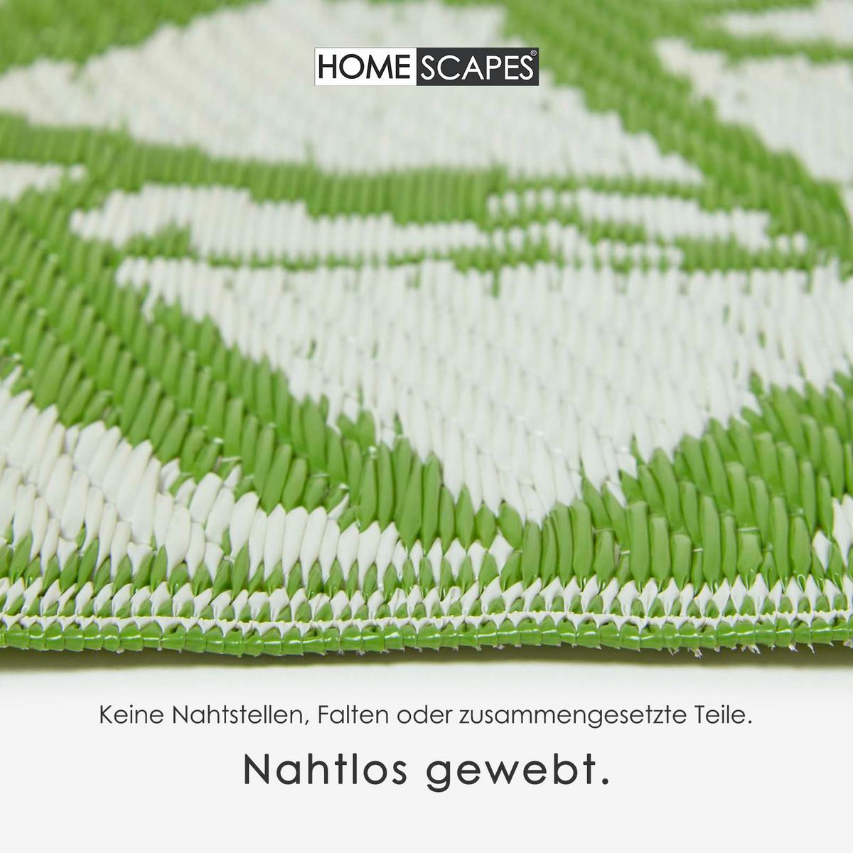 OUTDOORTEPPICH Zena, floral gemustert 150/240 cm - Grün, Kunststoff (150/240cm) - Homescapes