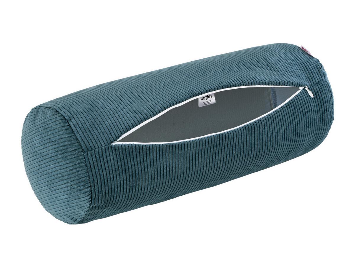 XL-NACKENROLLENHÜLLE HYggelig No.1 nord-blau Cord-Samt 70/25 cm - Blau, Textil (25/70cm) - beties Heimtextil