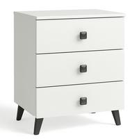 NACHTTISCH Weiß, Schwarz 58/40/37 - Schwarz/Weiß, Holzwerkstoff (40/58/37cm) - RAUMHIRSCH FURNITURE