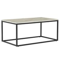 COUCHTISCH Marmor Optik beige/schwarz rechteckig 60/100 cm Delano - Beige/Schwarz, Holzwerkstoff (60/100/45cm) - Beliani