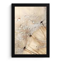POSTER MIT RAHMENGERAHMTES BILD Löwenzahn - Abstrakt - Natur - Beige Poster 20x30 cm - Braun, Papier (20/30cm) - MuchoWow
