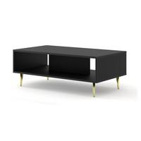 COUCHTISCH Schwarz, Schwarz, Gold 90/43/60 - Schwarz, Holzwerkstoff (60/90/43cm) - RAUMHIRSCH FURNITURE