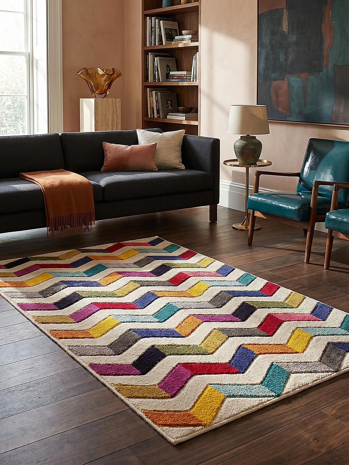 TEPPICH MEON, geometrisch, Bunt, 160 x 230 cm - Multicolor, Textil (230/160cm) - KADIMA DESIGN