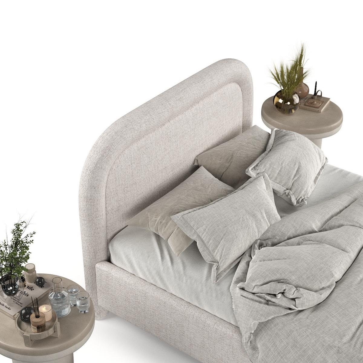 POLSTERBETT Zoya 140/200 cm Hellbeige im Neve Stoff - Sandfarben/Naturfarben, Holz/Holzwerkstoff (140/200cm) - AltaBeds