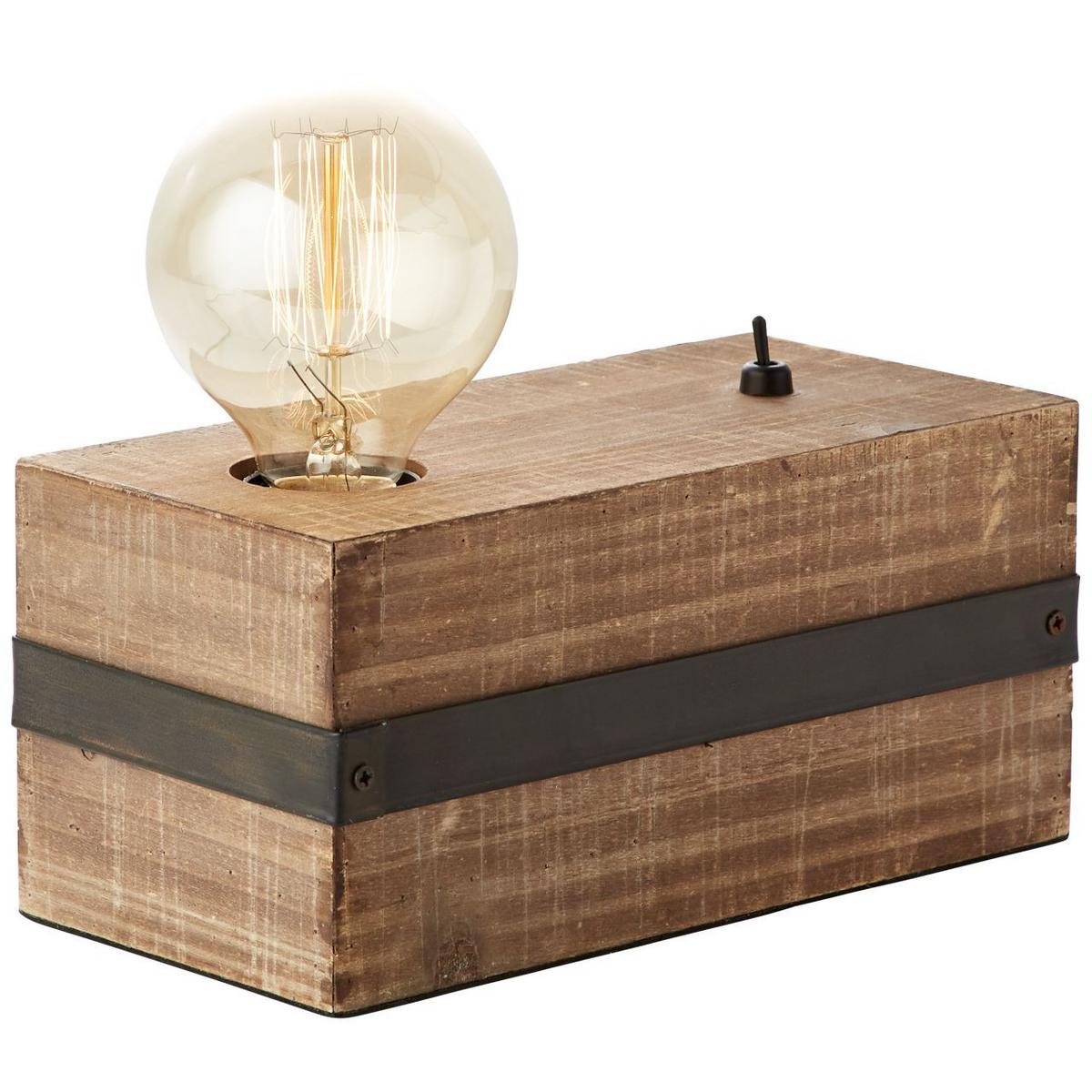 TISCHLEUCHTE Woodhill 93722/76 - Schwarz, Metall (11/22/12cm) - Brilliant