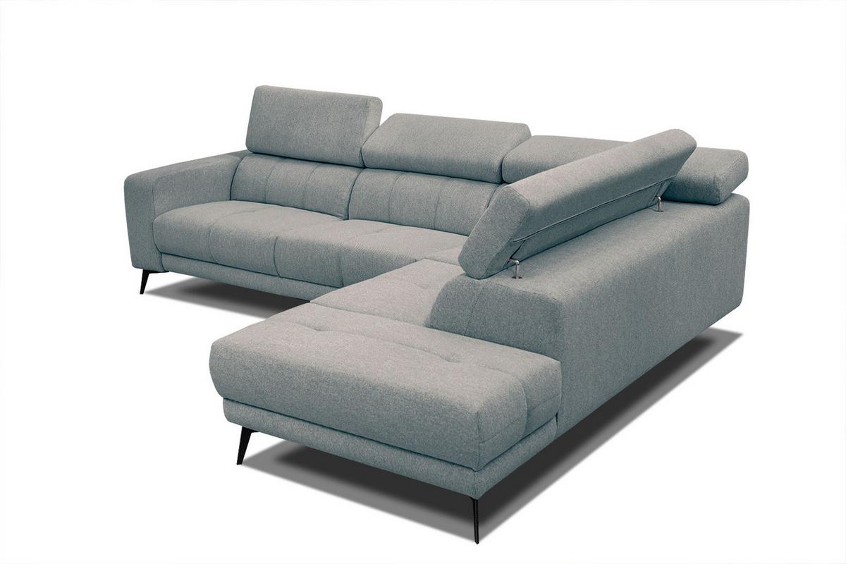 ECKSOFA MORELLO 5-Sitzer, mintgrün - Schwarz/Mintgrün, Holzwerkstoff/Textil (287/228cm) - Wozimo