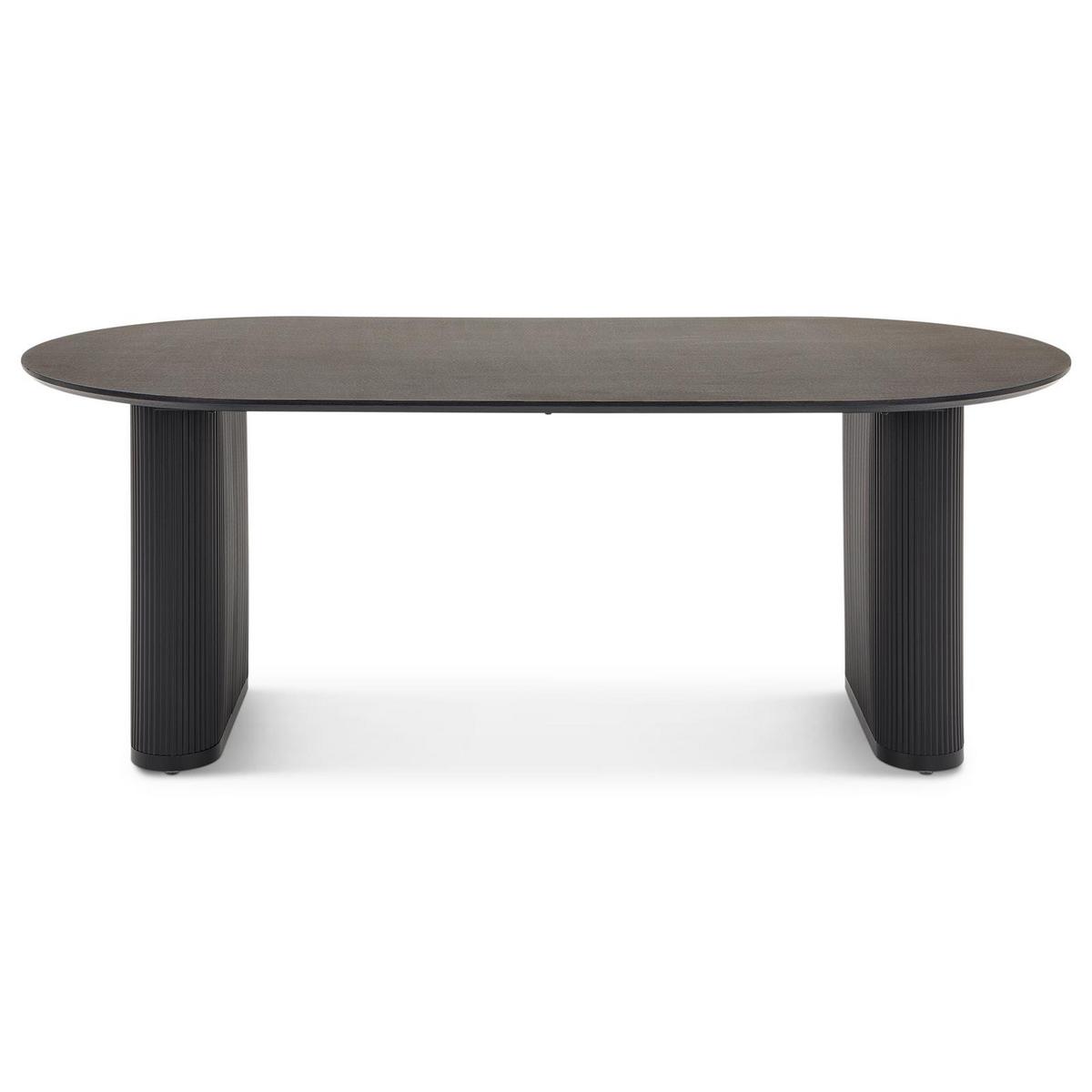ESSGRUPPE DONOVAN CASSIE 7er Set schwarz - Schwarz, Holzwerkstoff (200/75/100cm) - IDIMEX
