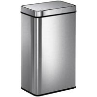 MÜLLEIMER mit Sensor 60L Edelstahl Leiser Automatischer Abfalleimer Silber - Silberfarben, Metall (27/66/39cm) - HOMCOM