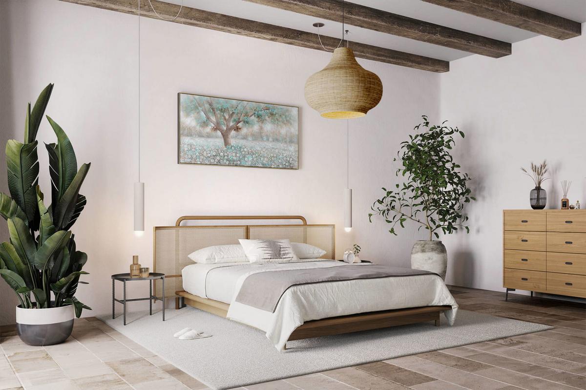 ÖLGEMÄLDE 140/70 cm - Weiß/Braun, Holz/Textil (140/70cm) - KUNSTLOFT