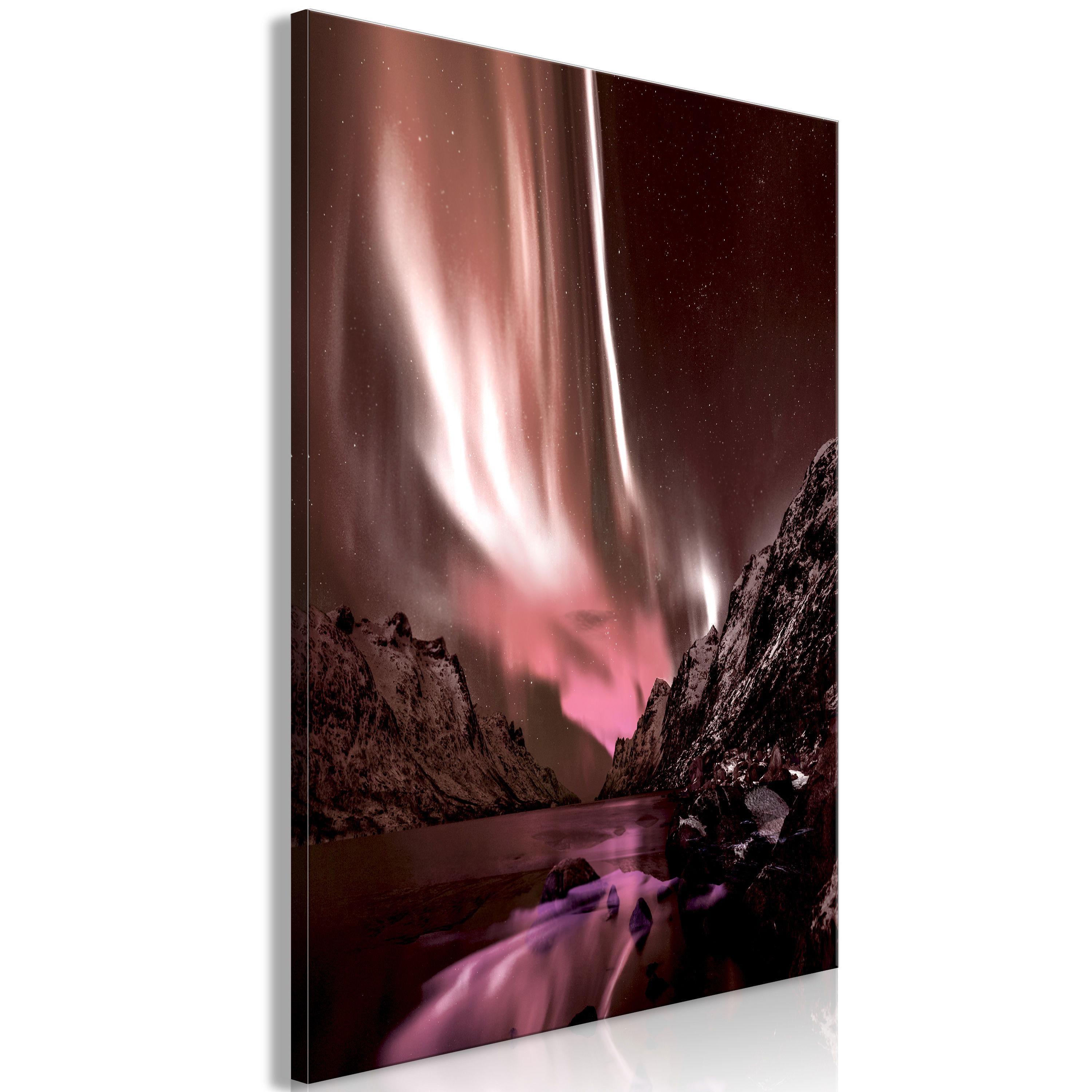 KUNSTDRUCK Braun 60/90 cm - Pink/Braun, Textil (60/90cm) - KUNSTLOFT
