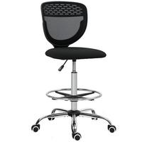 BÜROSTUHL Ergonomischer Schreibtischstuhl mit verstellbarer Fußring Schwarz - Schwarz, Kunststoff (59/126/59cm) - Vinsetto
