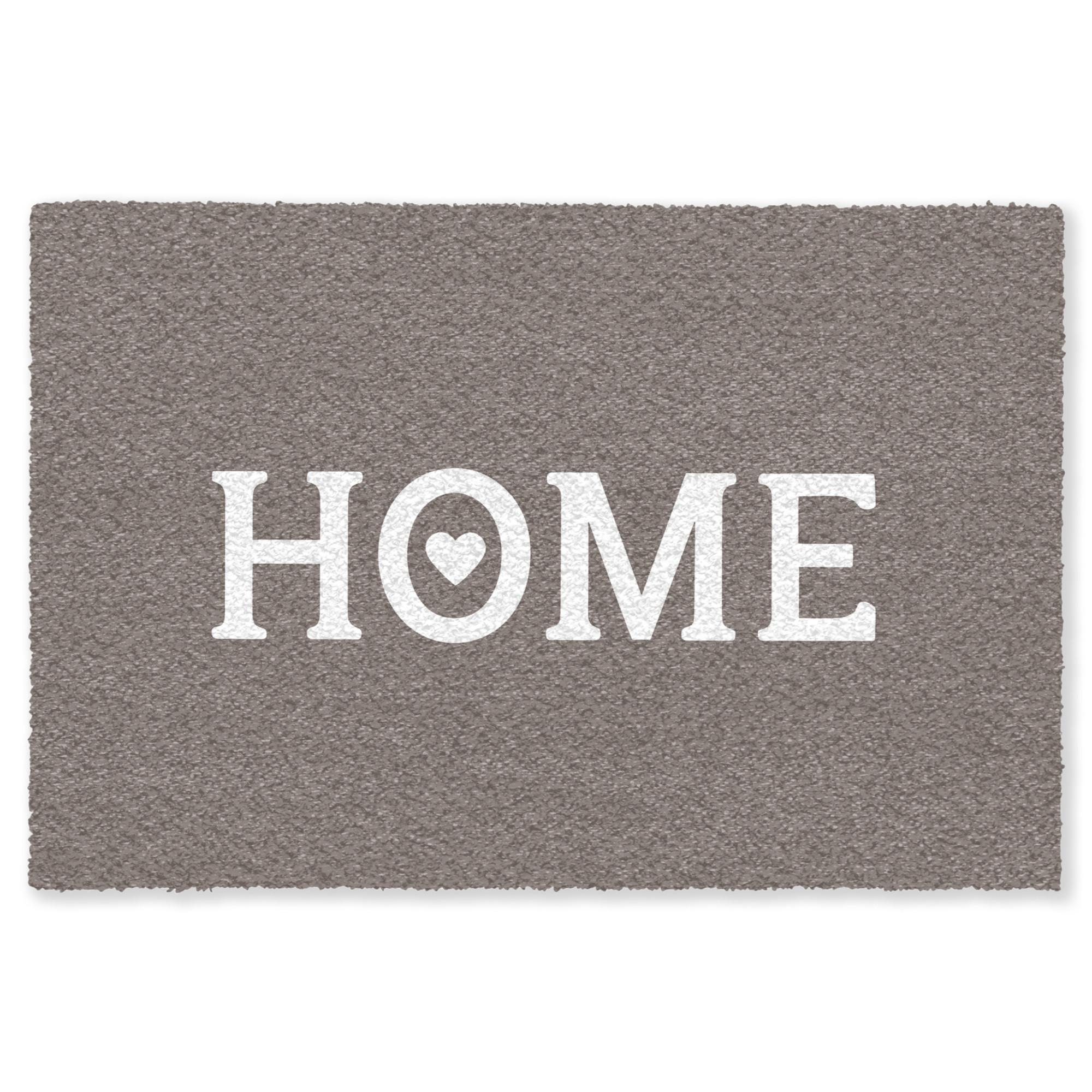 FUSSMATTE Startseite - Text - Taupe Fußabtreter 60x40 cm - Taupe, Kunststoff (60/0.4cm) - MuchoWow