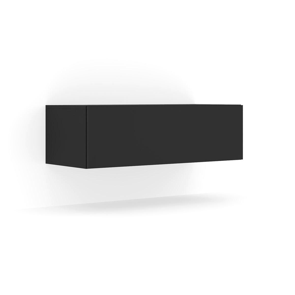 TV-MÖBEL Bali Mattschwarz - Schwarz, Holzwerkstoff (100/30/40cm) - Petits-meubles