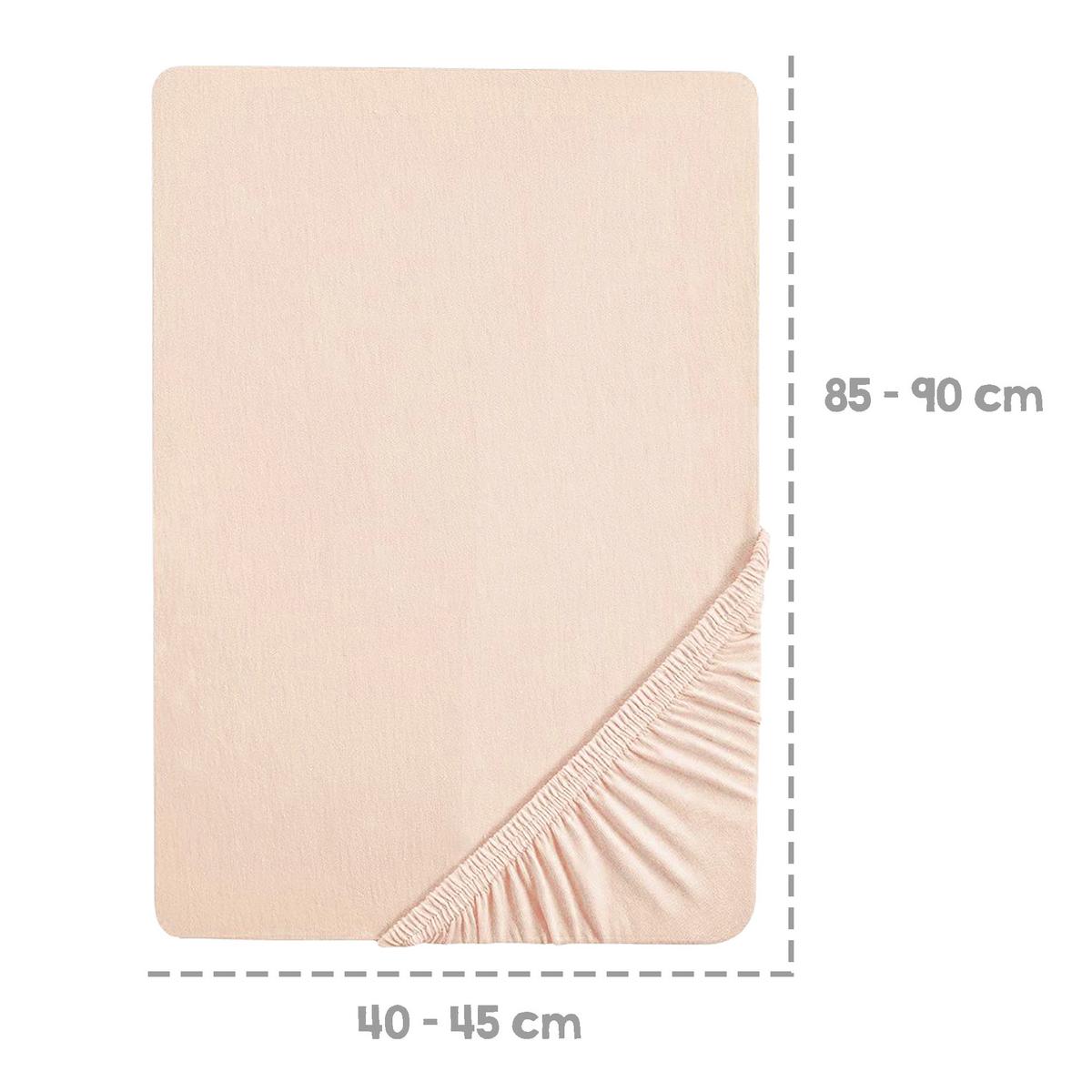 SPANNBETTLAKEN 40 x 90 – 45 x 90 cm - Beige, Textil (45/90cm) - Roba