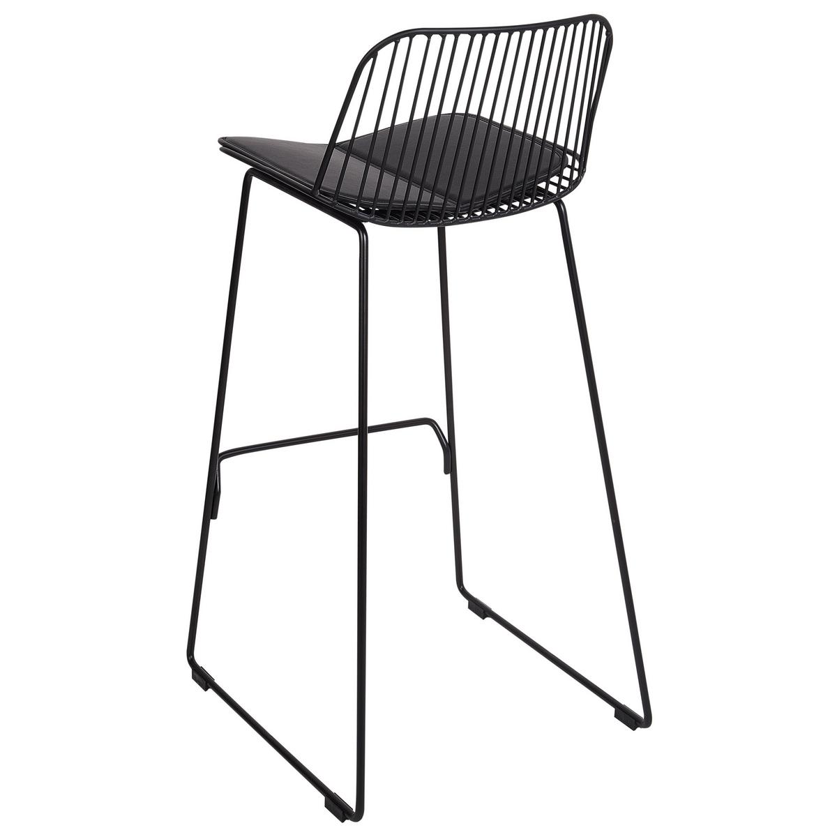 BARSTUHL 2er-Set Metall Schwarz Pensacola - Schwarz, Metall (49/99/49cm) - Beliani