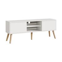 LOWBOARD Eskilstuna - Weiß, Holz/Holzwerkstoff (120/46.5/29.5cm) - [en.casa]