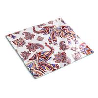 GLASPLATTE 60x52 cm Elefantenförmige Dekorationen - Braun/Weiß, Glas (60/0.4/52cm) - TULUP