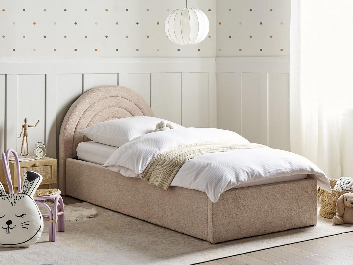 KINDERBETT mit Stauraum 90x200 cm Beige Anet - Beige, Textil (90/200cm) - Beliani