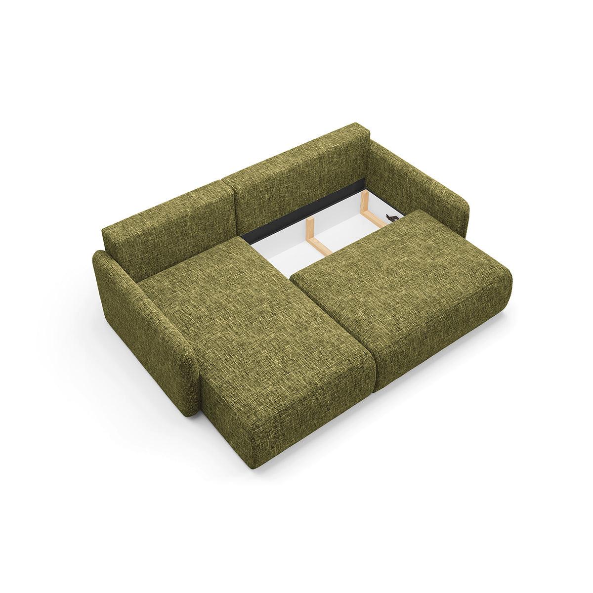 ECKSOFA Lazare 3 Sitzplätze Grün - Grün, Holz (217/148cm) - Petits-meubles