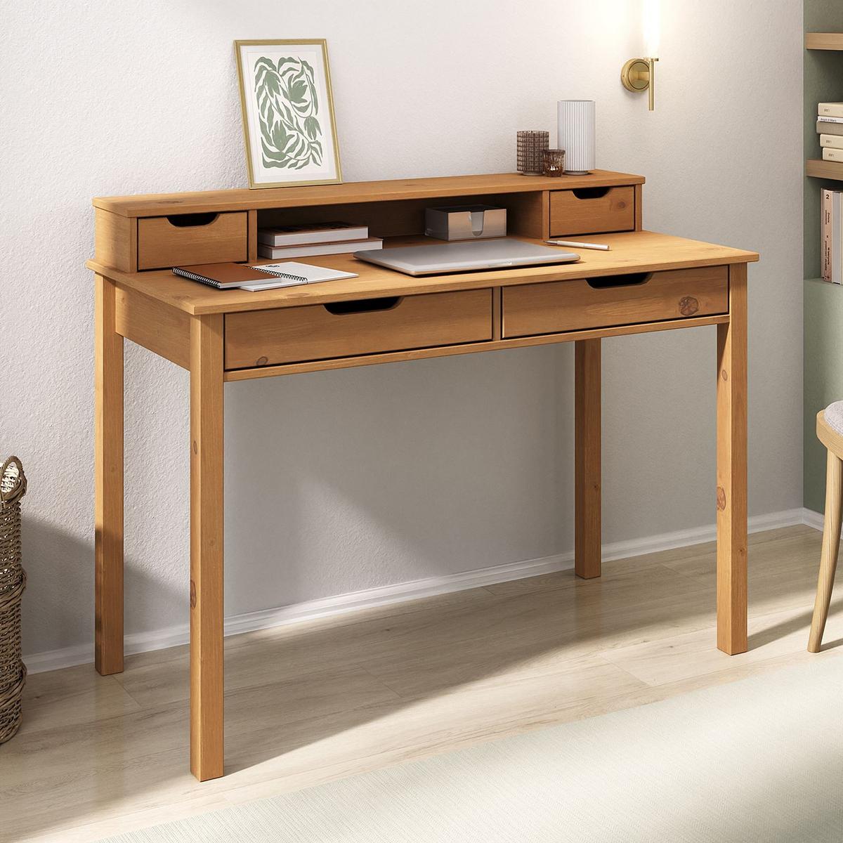 SCHREIBTISCH RAUL Eiche - Eichefarben, Holz (54/114/87cm) - IDIMEX