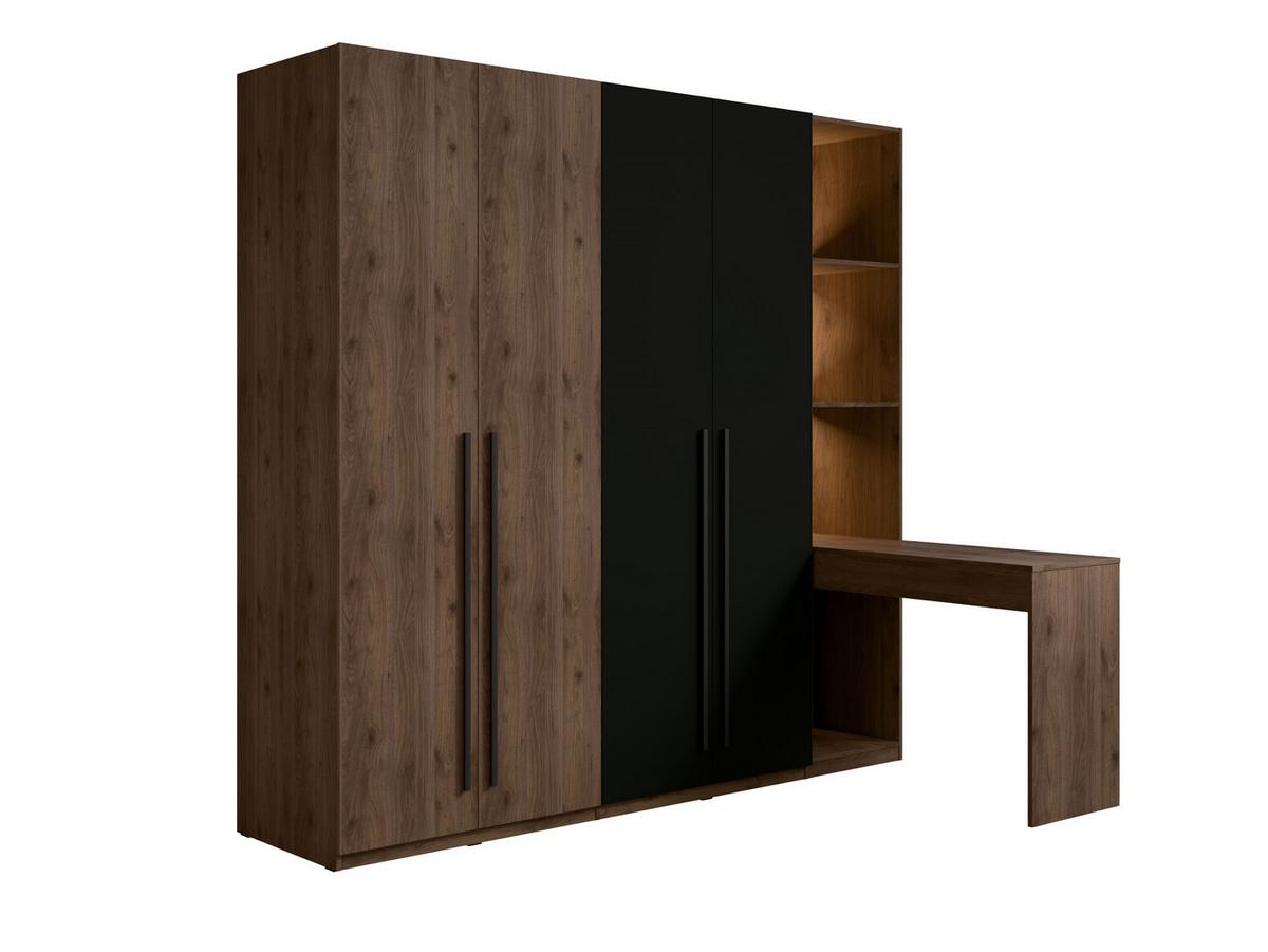 STANDREGAL Walnuss 47/221/146 - Walnussfarben, Holzwerkstoff (47/221/146cm) - RAUMHIRSCH FURNITURE