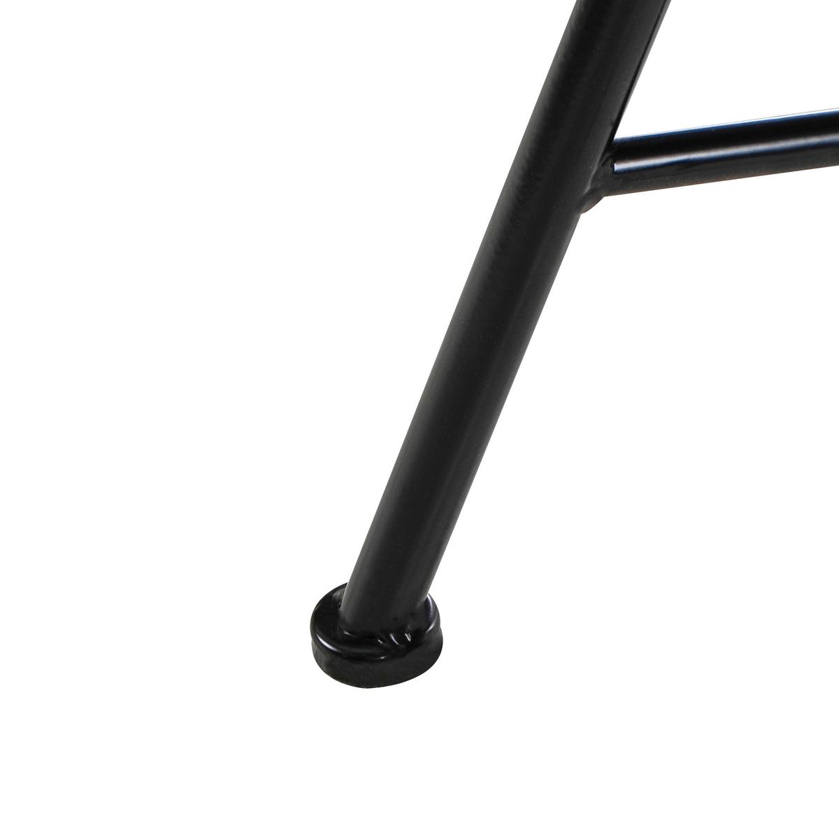 BISTROTISCH 60/60 cm Metall Schwarz/Weiß Comiso - Schwarz, Metall (60/60/75cm) - Beliani