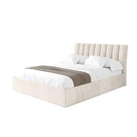 POLSTERBETT mit Bettkasten und Lattenrost, Bett mit Matratze H3/H4 - ILAN 180x200 Beige - Greige, Holzwerkstoff/Textil (180/200cm) - ALTDECOR