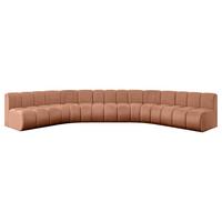 WOHNLANDSCHAFT modulares Sofa Montra-U1 - 490x174x70 cm Apricot - Koralle, Holzwerkstoff/Textil (490/70/174cm) - ALTDECOR