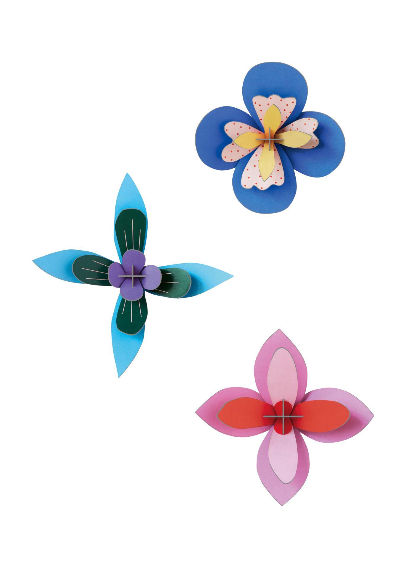 WANDDEKO Leucht Papierblume 4/19.5 cm - Multicolor, Wellpappe (4/19.5/19cm) - Studio Roof