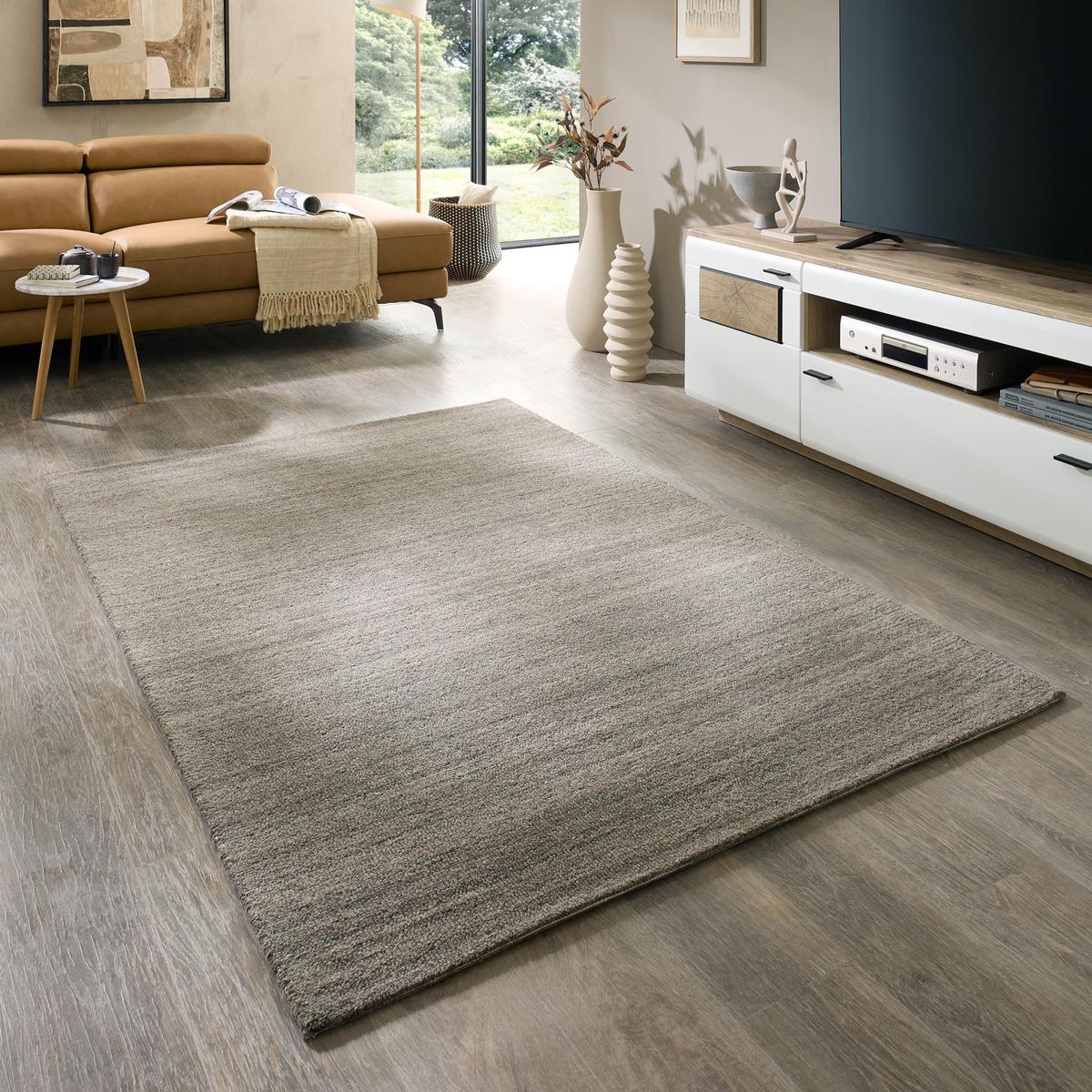 TUFTTEPPICH Natur Loop 250x350 cm - Graubraun, Textil (250/350cm) - Natur Pur