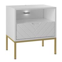 NACHTTISCH Daria Weiß - Weiß, Holzwerkstoff (53/77/39cm) - Petits-meubles