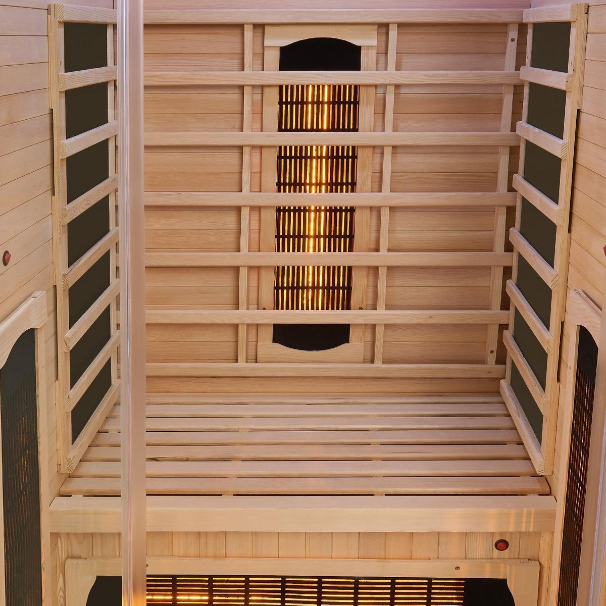 INFRAROTKABINE Kiruna90 mit Dual Technologie - Naturfarben, Holz (90/190/90cm) - Artsauna