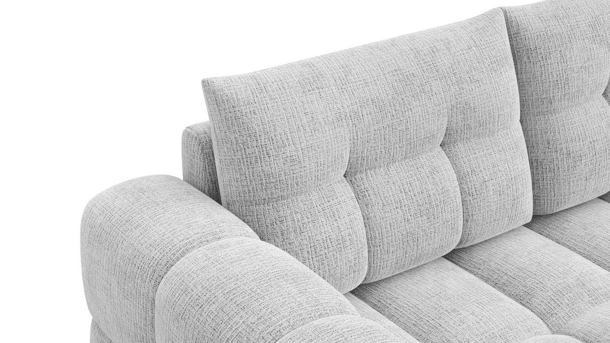 SOFA CLOUDI 2,5-Sitzer, hellgrau - Hellgrau/Schwarz, Holz/Textil (211/89/104cm) - Wozimo