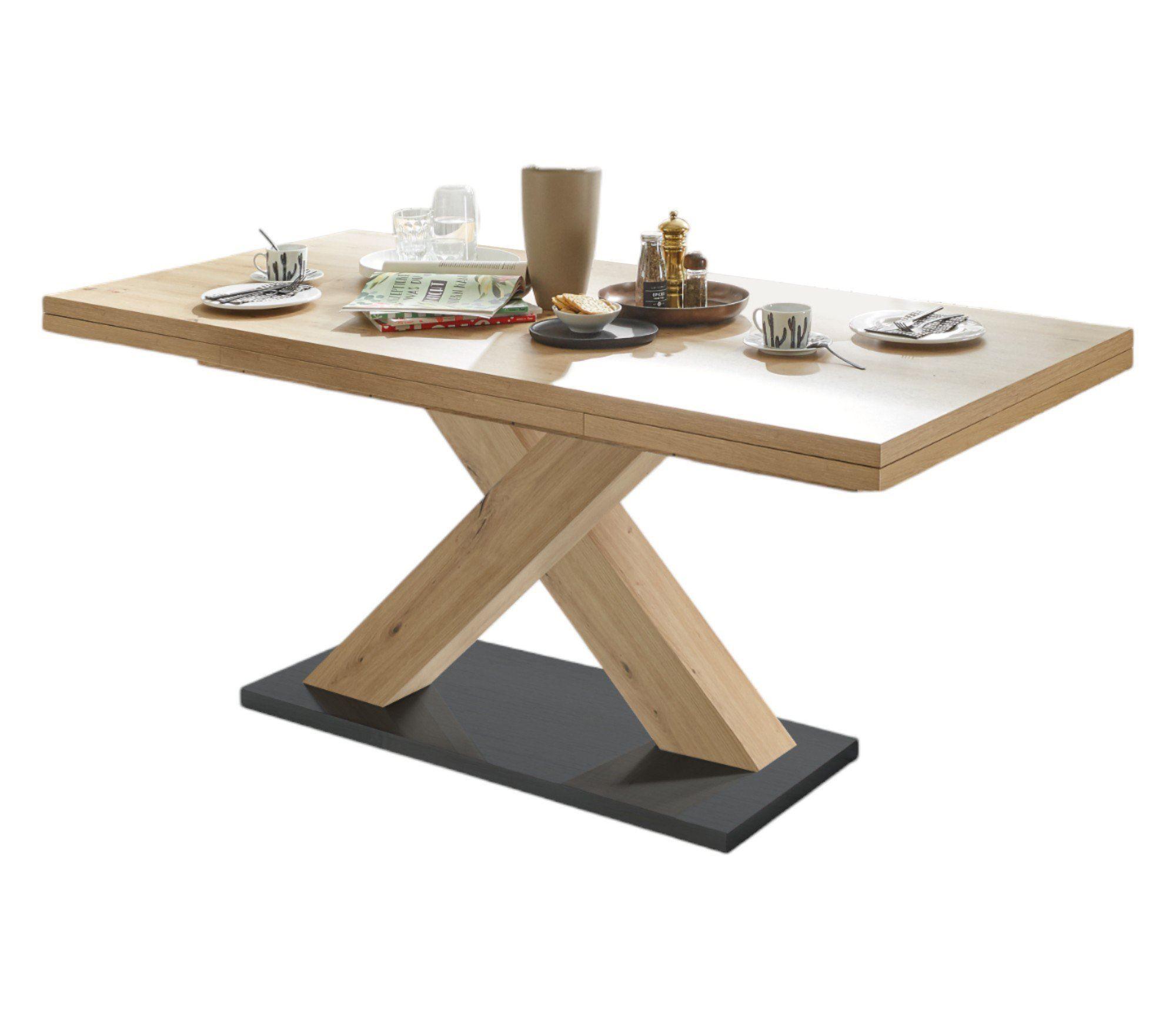 ESSTISCH ausziehbar Elene 160x90x76 Asteiche - Eiche Artisan, Holzwerkstoff (160/90/76cm) - 58aufmkessel