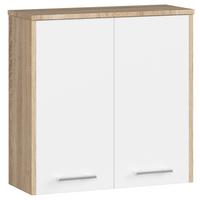 BADKOMMODE Eiche Sonoma, Weiß 60/60/22,5 - Weiß/Sonoma Eiche, Holzwerkstoff (60/60/23cm) - RAUMHIRSCH FURNITURE