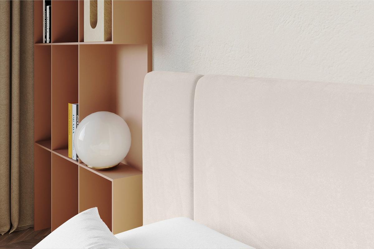 POLSTERBETT mit Bettkasten, Fußteil und Lattenrost, Bett mit Matratze H3/H4 - NILO-Z 140x200 Beige - Beige, Holzwerkstoff/Textil (140/200cm) - ALTDECOR