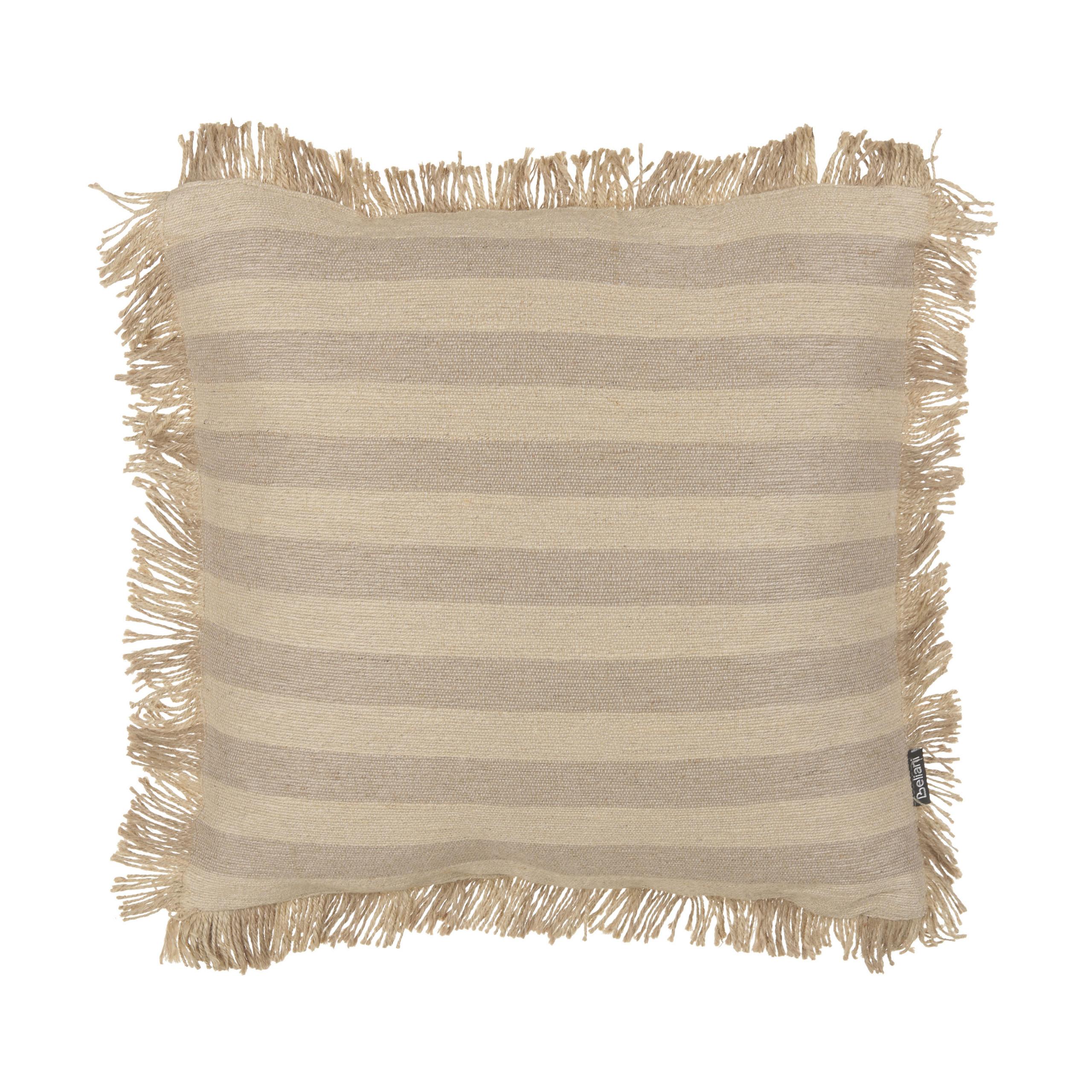 DEKOKISSEN Beige 45/45 cm Cirsium - Beige, Naturmaterialien (45/45/10cm) - Beliani