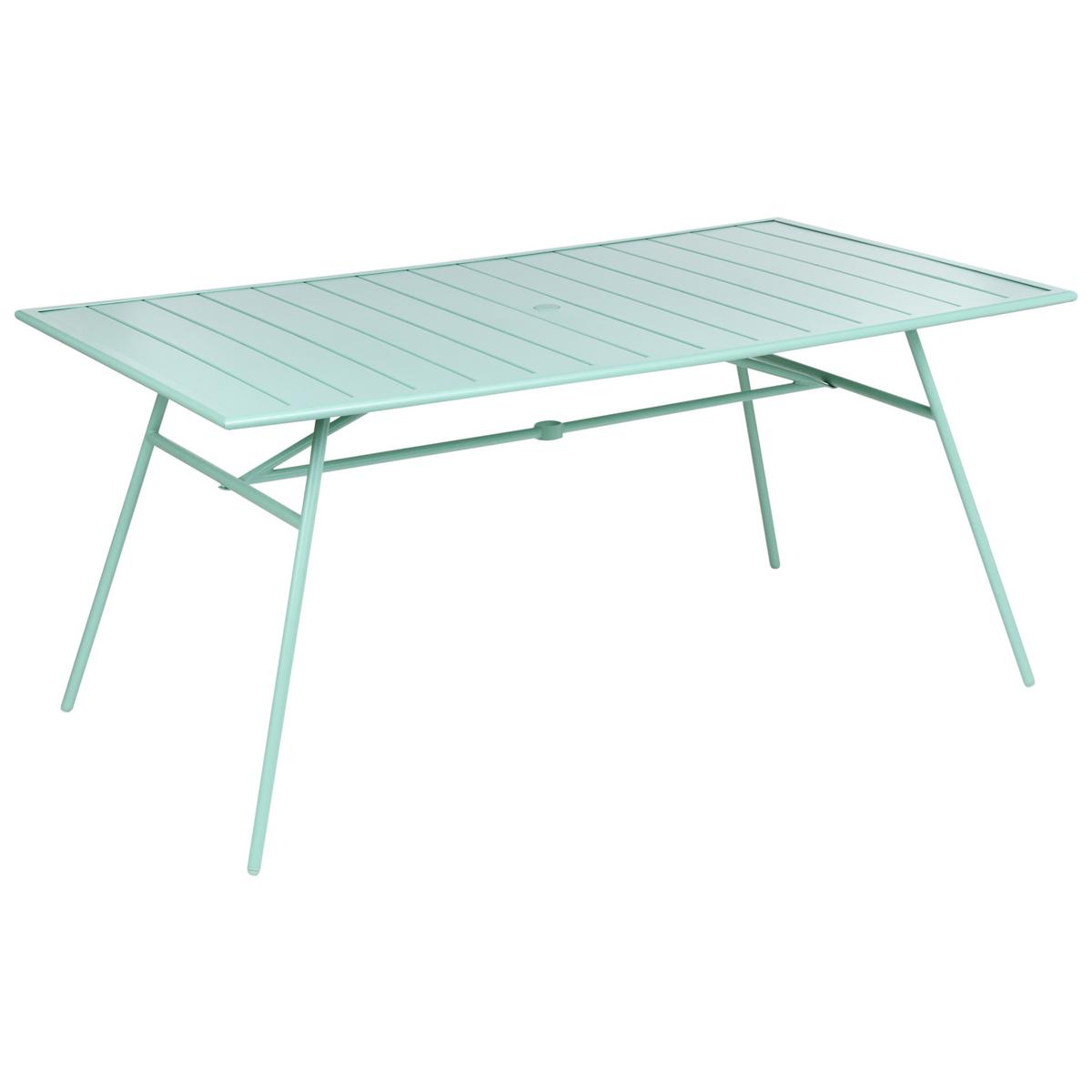 GARTENMÖBEL-SET 6-Sitzer Mintgrün Metall Terenzo - Mintgrün, Metall - Beliani