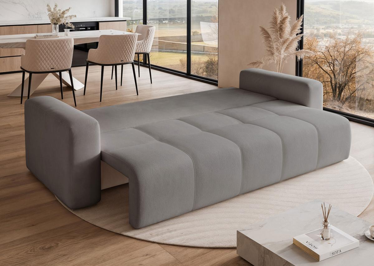 SCHLAFSOFA PEDRO mit Bettkasten Grau - Dunkelgrau, Holzwerkstoff/Textil (244/79/93cm) - Idohome