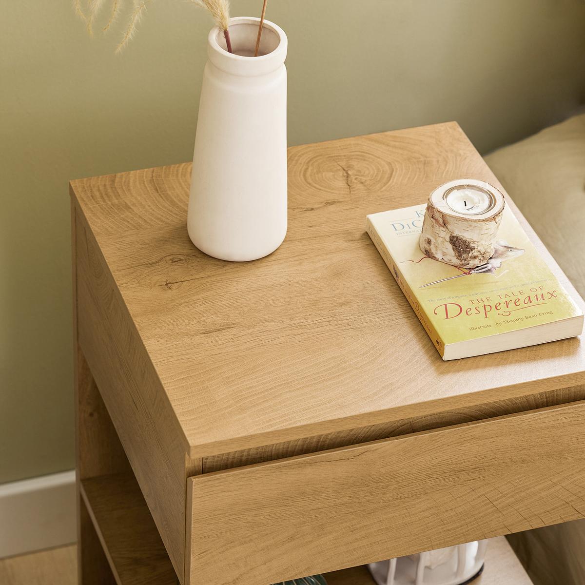 NACHTTISCH Natur - Naturfarben, Holzwerkstoff (39/65/39cm) - SoBuy