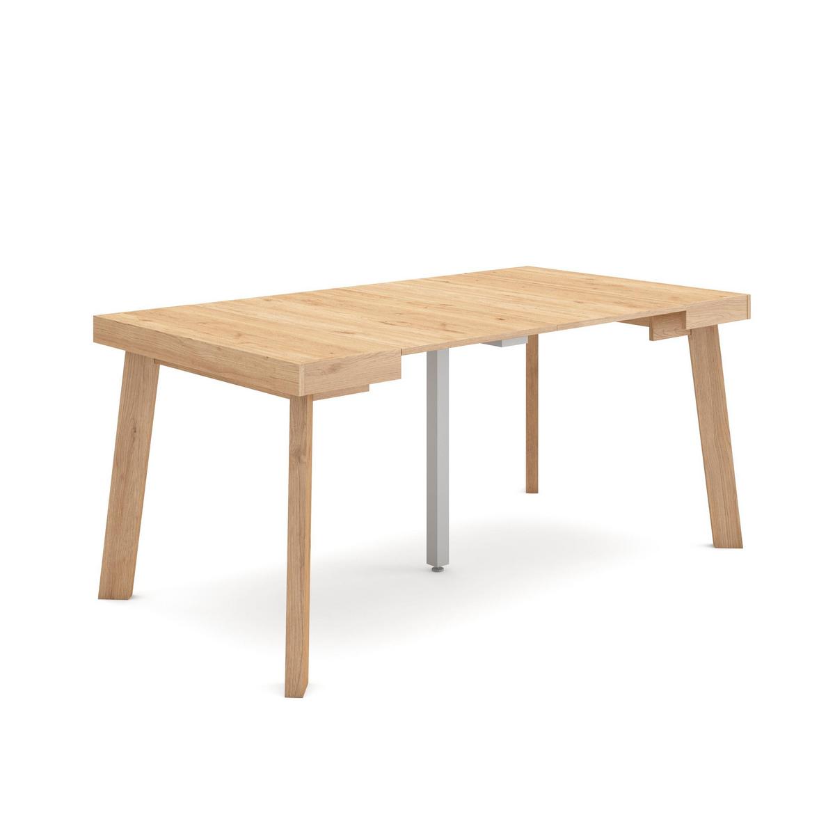 KONSOLENTISCH ausziehbar 58 bis 160cm, für 8 Gäste, eiche, 90/58/73cm - Eichefarben, Holzwerkstoff (90/160/73cm) - Skraut Home