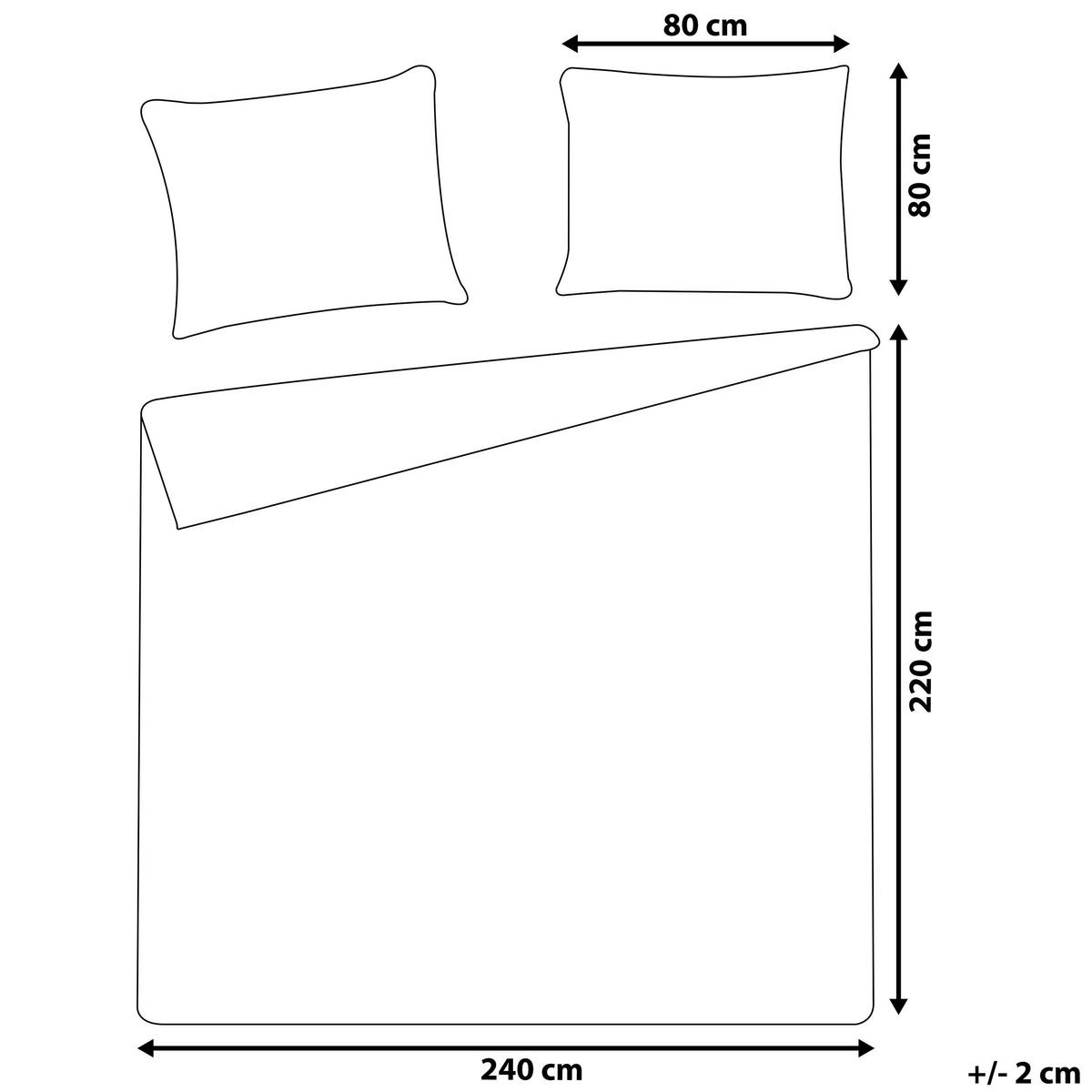 BETTWÄSCHE SET Morningside 220x240 cm - Grau, Textil (220/240cm) - Beliani