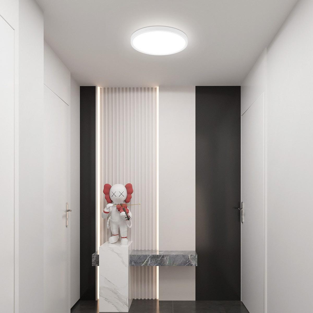 LED-DECKENLEUCHTE Warren 6000K-Kaltweiß 18/18/3 cm - Weiß, Kunststoff (18/18/3cm) - Nettlife